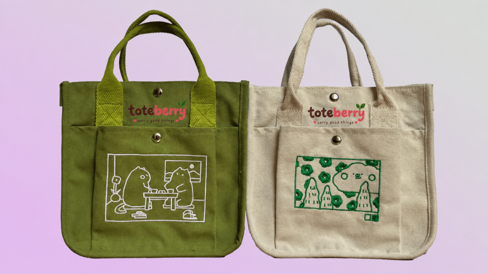 Toteberry Boxy Tote Bags